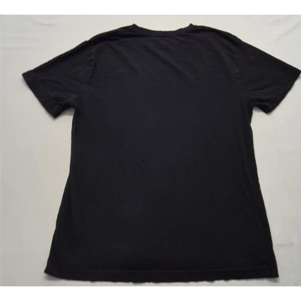 Hurley men's black graphic t-shirt sz M logo crew neck 100% Cotton‎